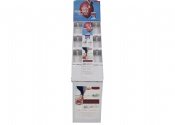 Paper display stand with custom hooks